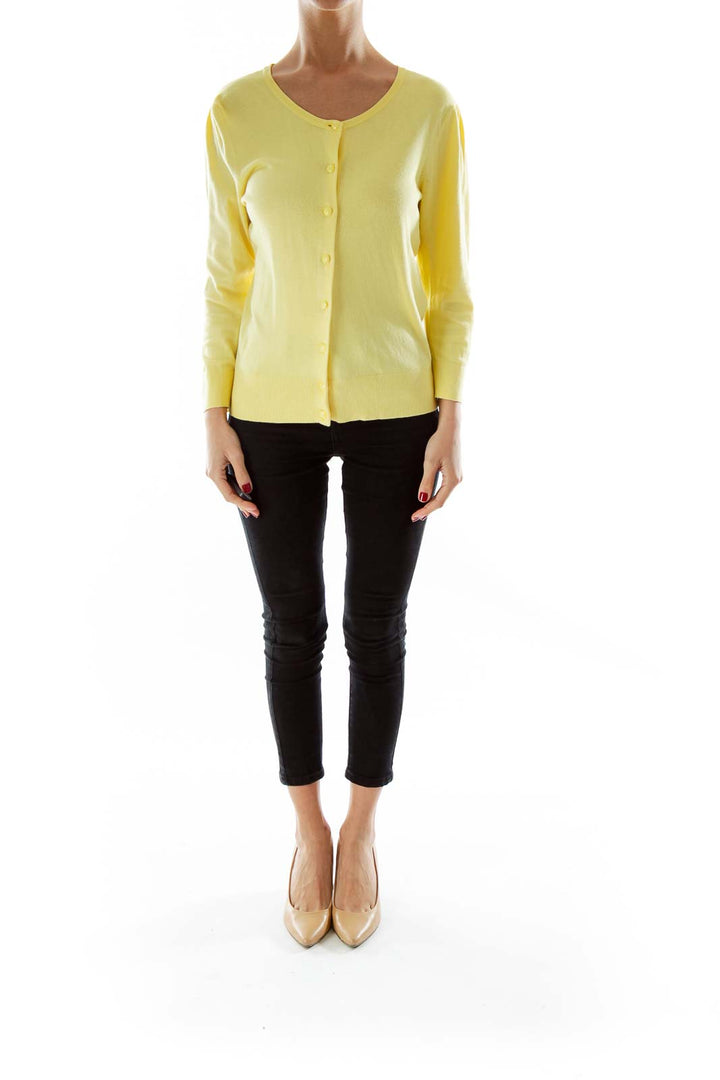 Yellow Buttoned Cardigan