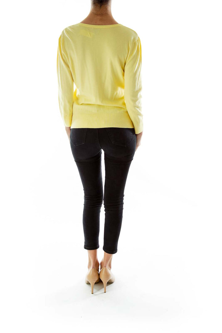 Yellow Buttoned Cardigan