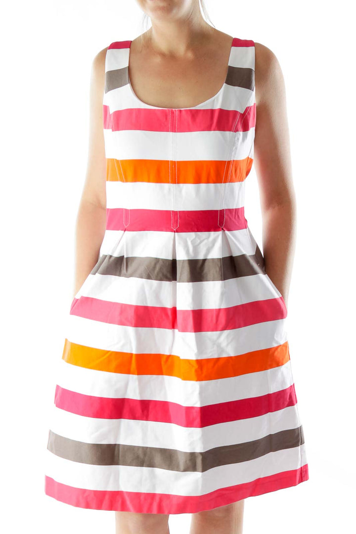 Multicolor Striped Summer Dress