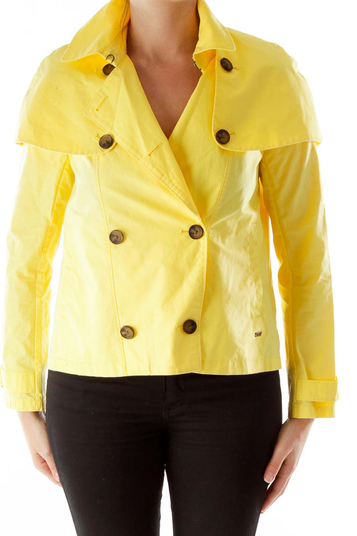 Yellow Short Trench Jacket