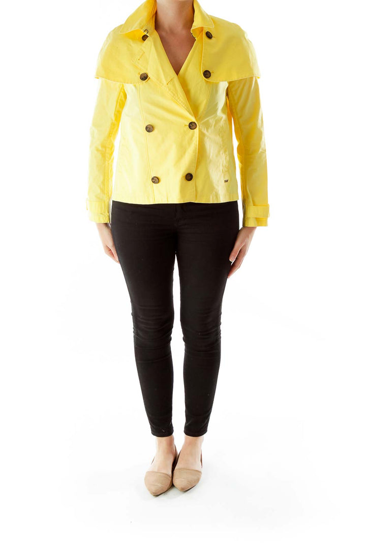 Yellow Short Trench Jacket