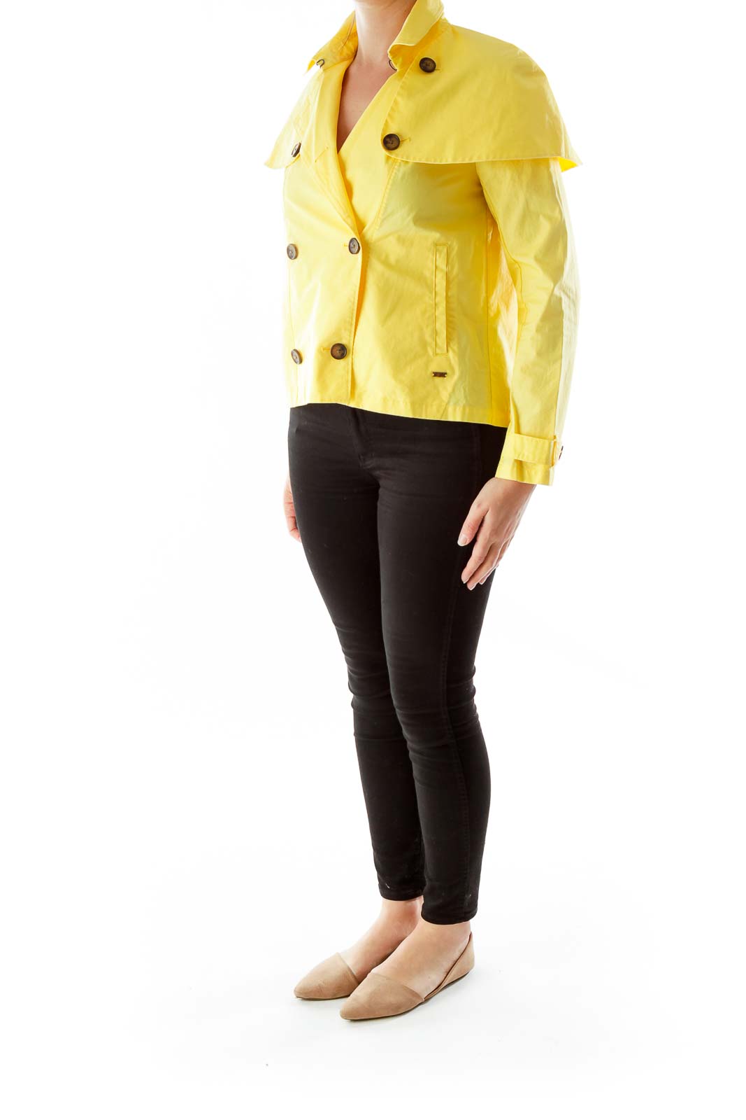 Yellow Short Trench Jacket