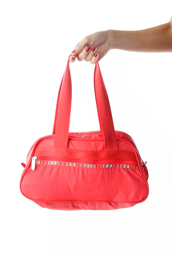 Red Nylon Shoulder Bag