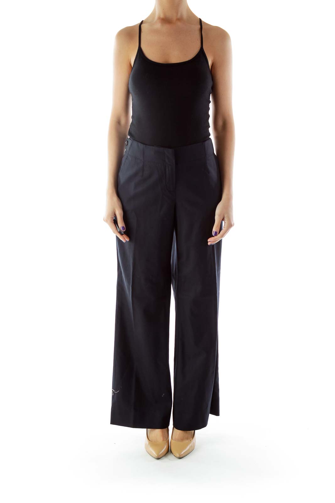 Black Wide-Leg Pants