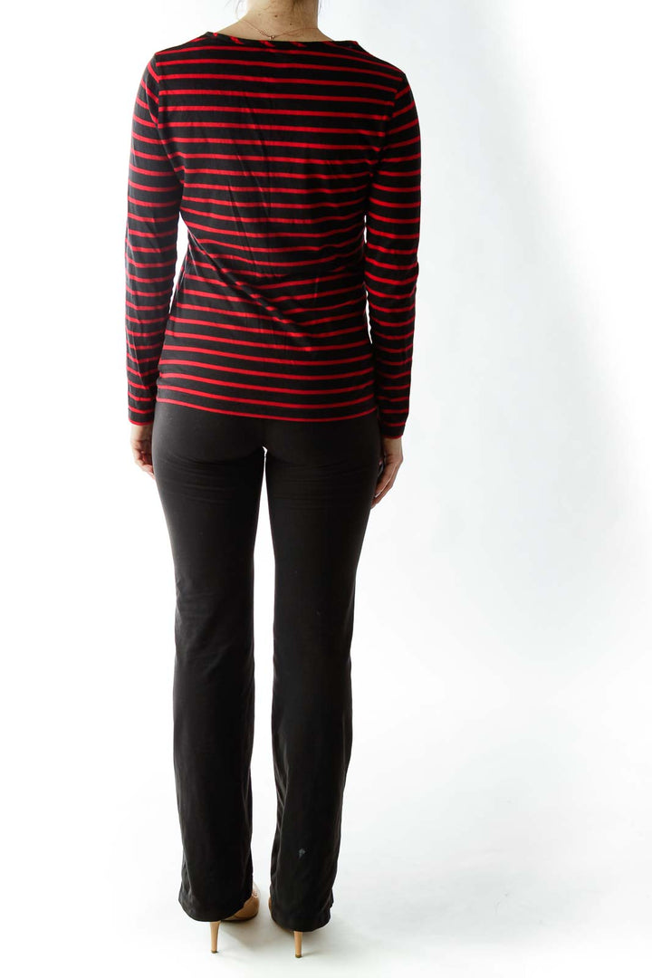 Black Red Striped T-Shirt