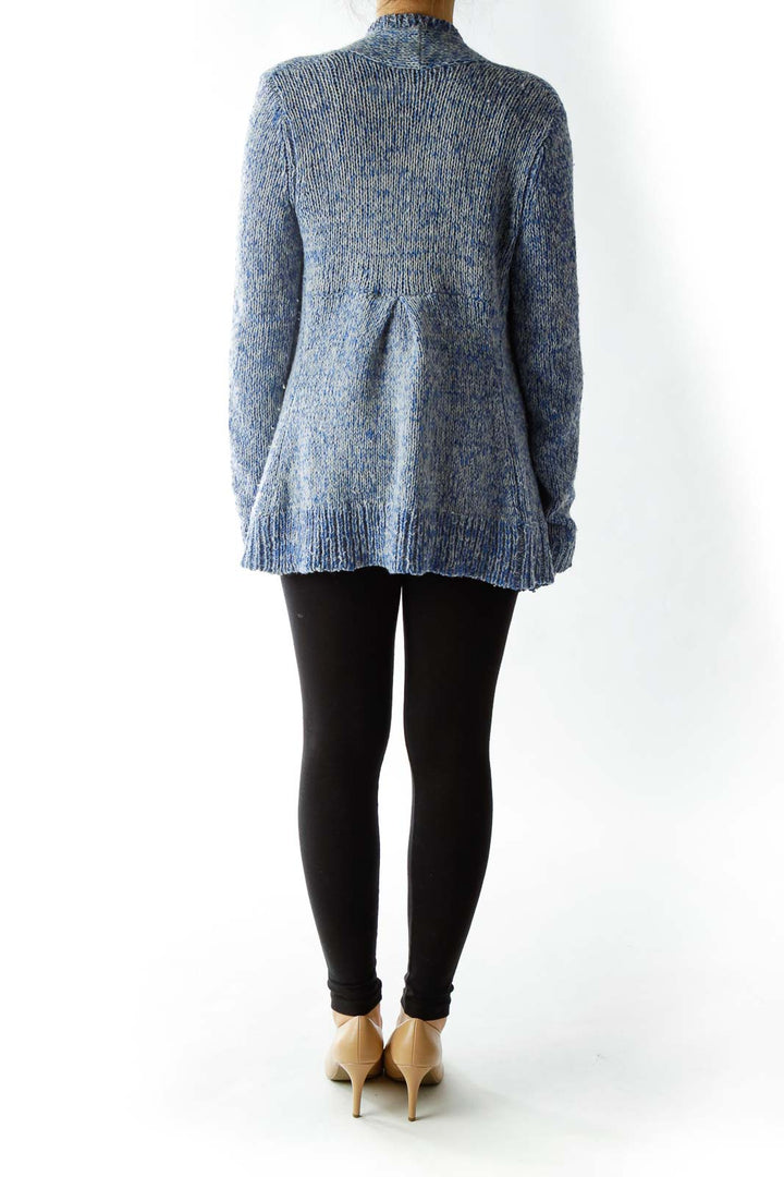 Blue Gray Open Cardigan