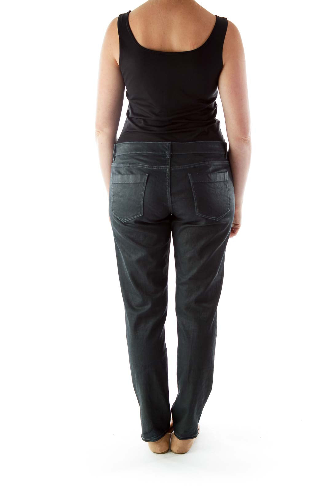 Black Jeans with Zippered Ankles