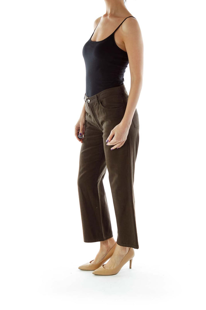 Brown Cropped Pants