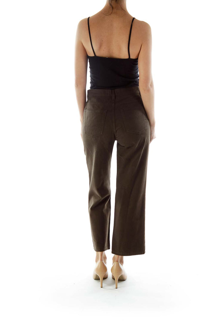 Brown Cropped Pants