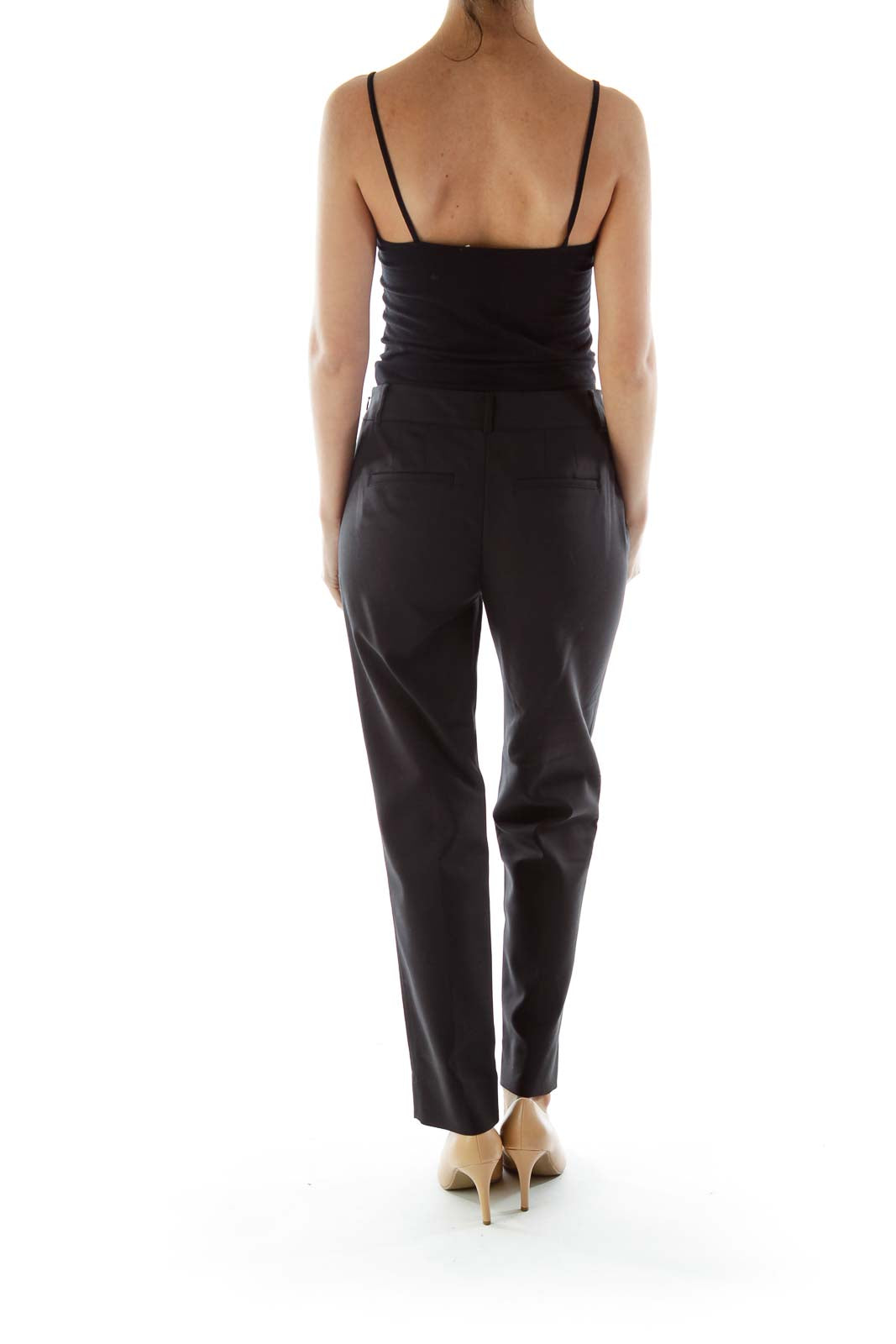 Black Straight Leg Trousers