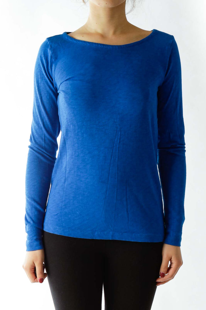 Blue Round-Neck T-Shirt