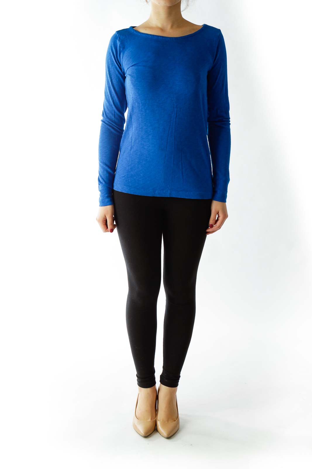 Blue Round-Neck T-Shirt