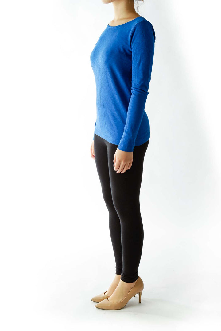 Blue Round-Neck T-Shirt