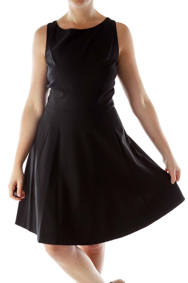 Black Dress with back Bow detailing