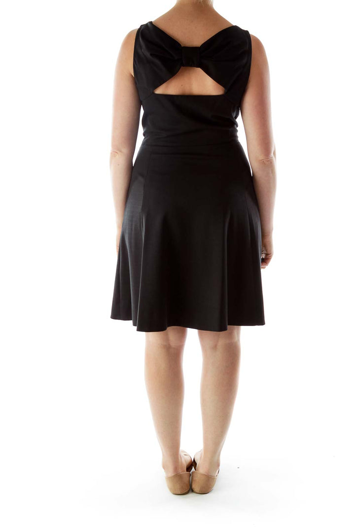 Black Dress with back Bow detailing