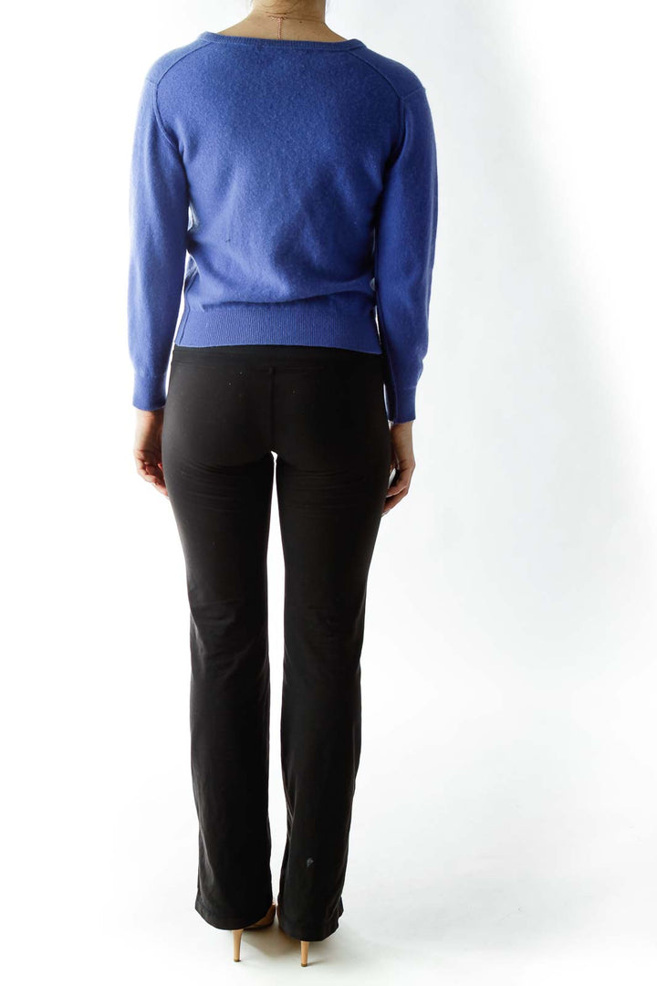 Blue V Neck Sweater