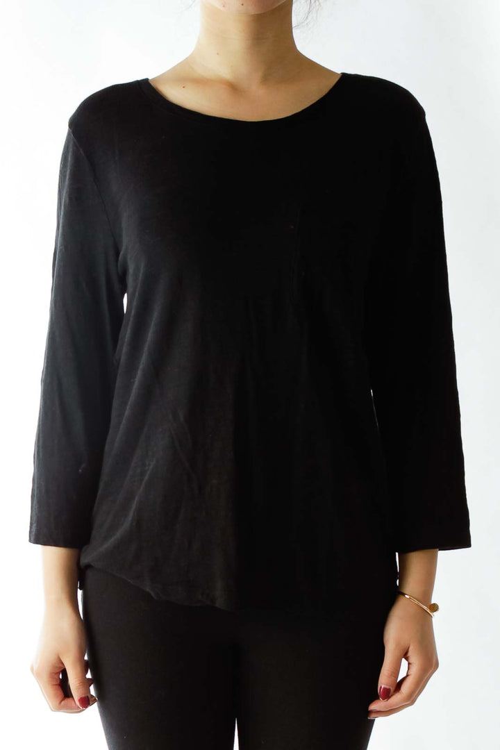 Black Pocketed Long Sleeve