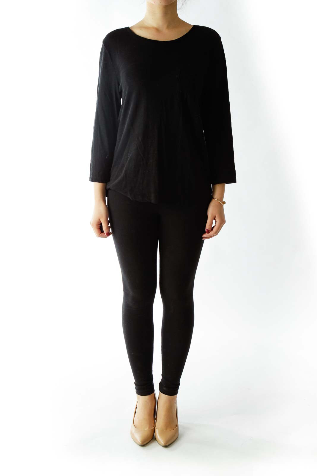 Black Pocketed Long Sleeve