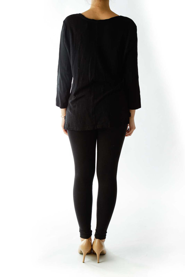 Black Pocketed Long Sleeve