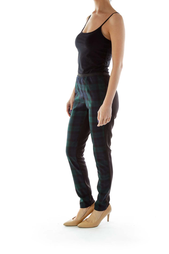 Green & Black Plaid Leggings