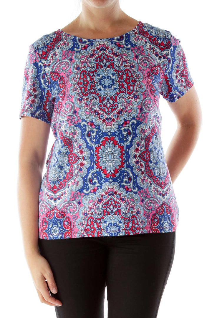 Multicolored Paisley Print Top