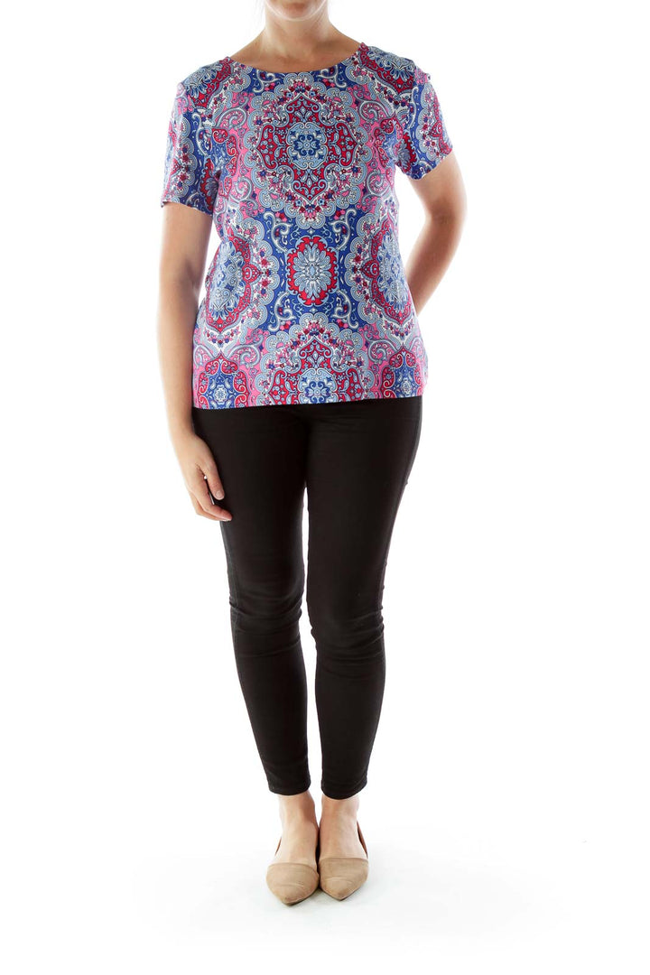 Multicolored Paisley Print Top