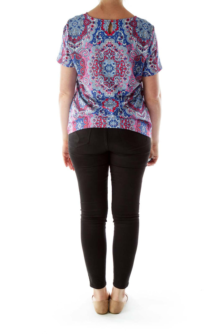 Multicolored Paisley Print Top