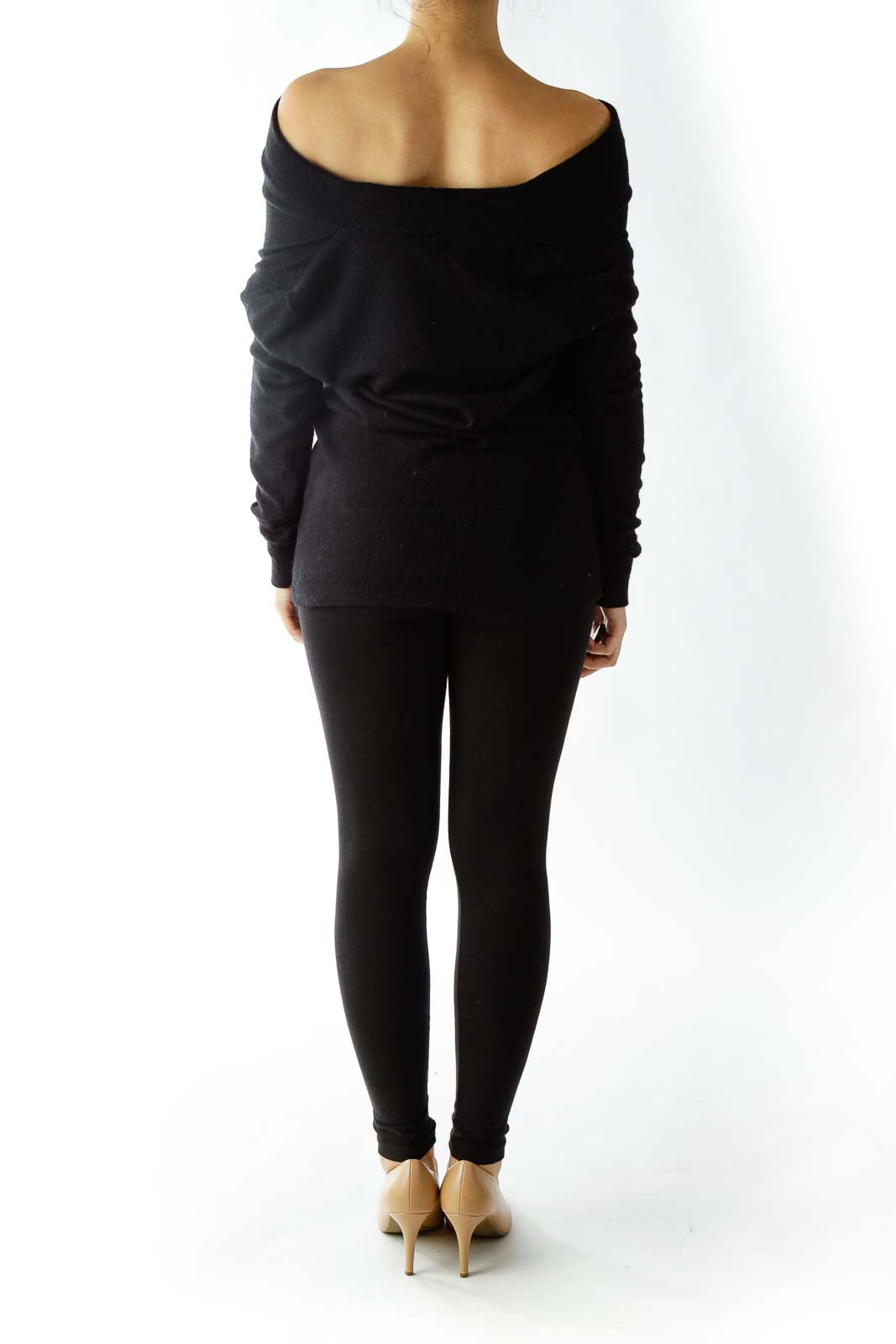 Black Cowl Neck Sweater