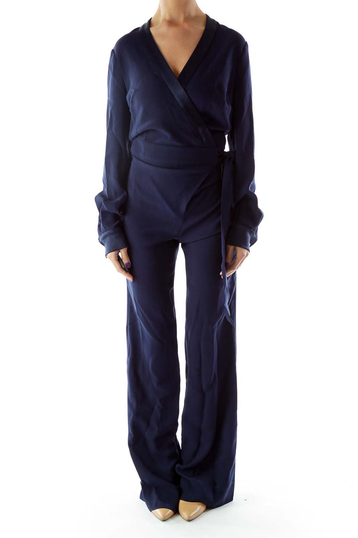 Navy Long Sleeve Jumpsuit