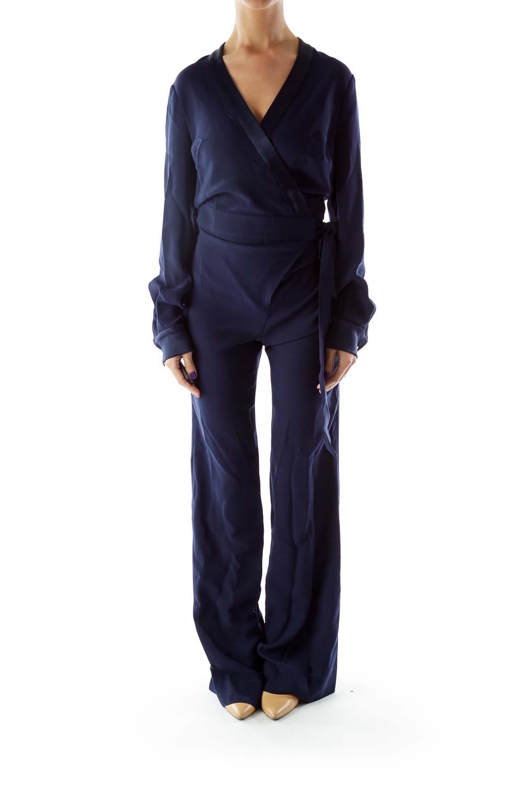 Navy Long Sleeve Jumpsuit