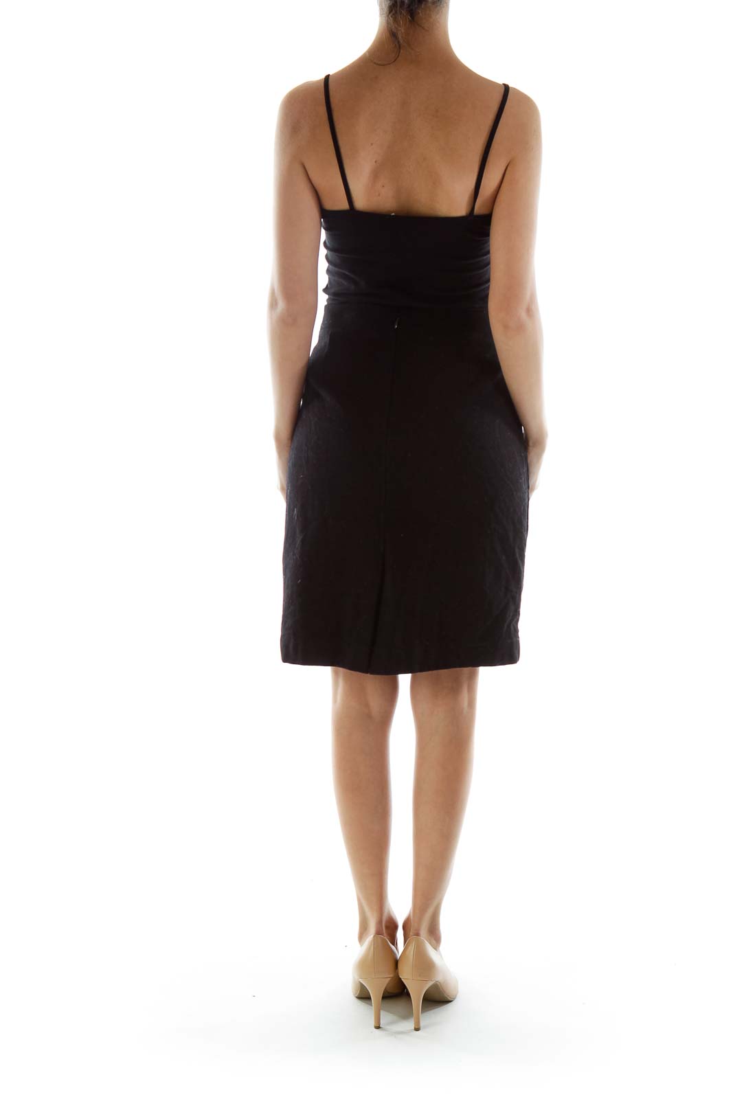 Black Wool Pencil Skirt