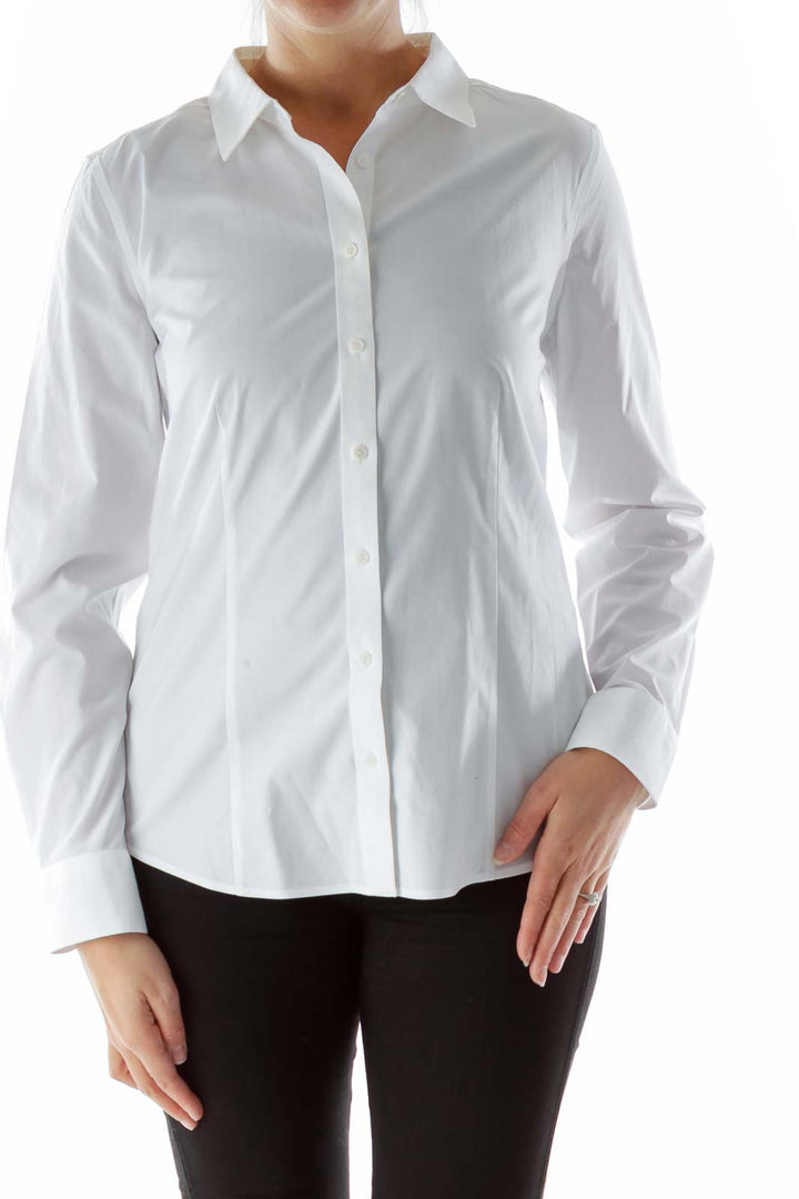 White Collared Button Up