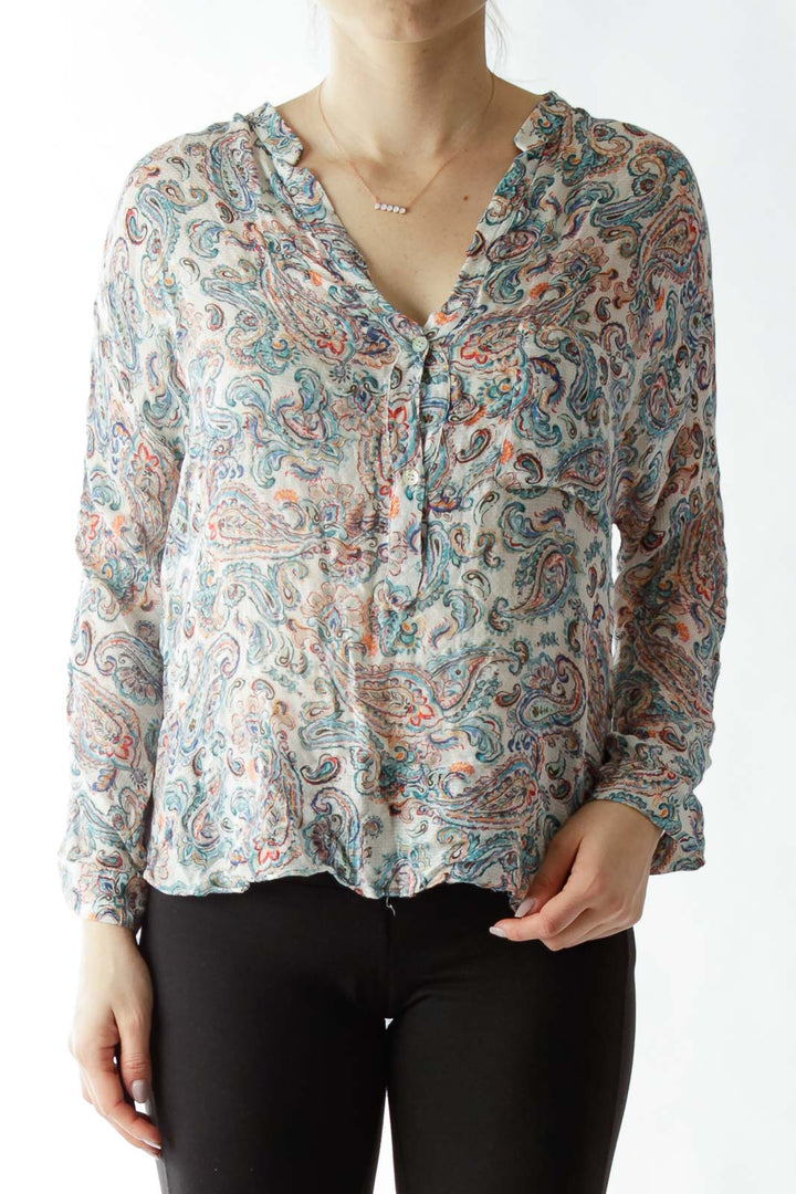 Multicolor Paisley Blouse