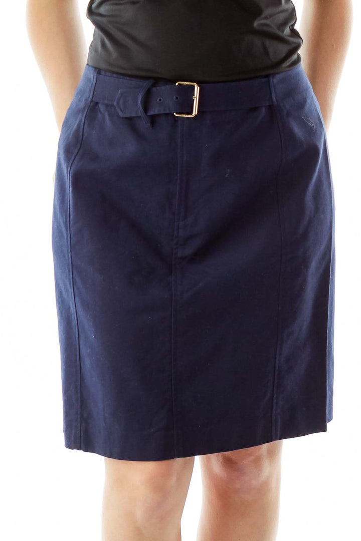 Navy Pencil Skirt