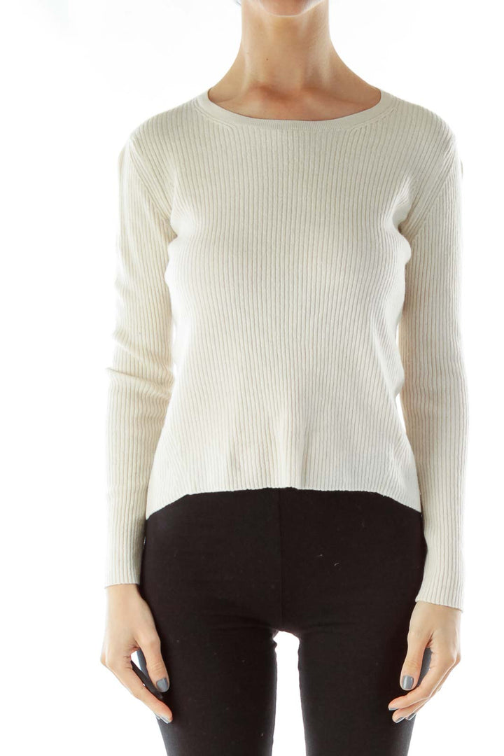 Cream Merino Wool Sweater