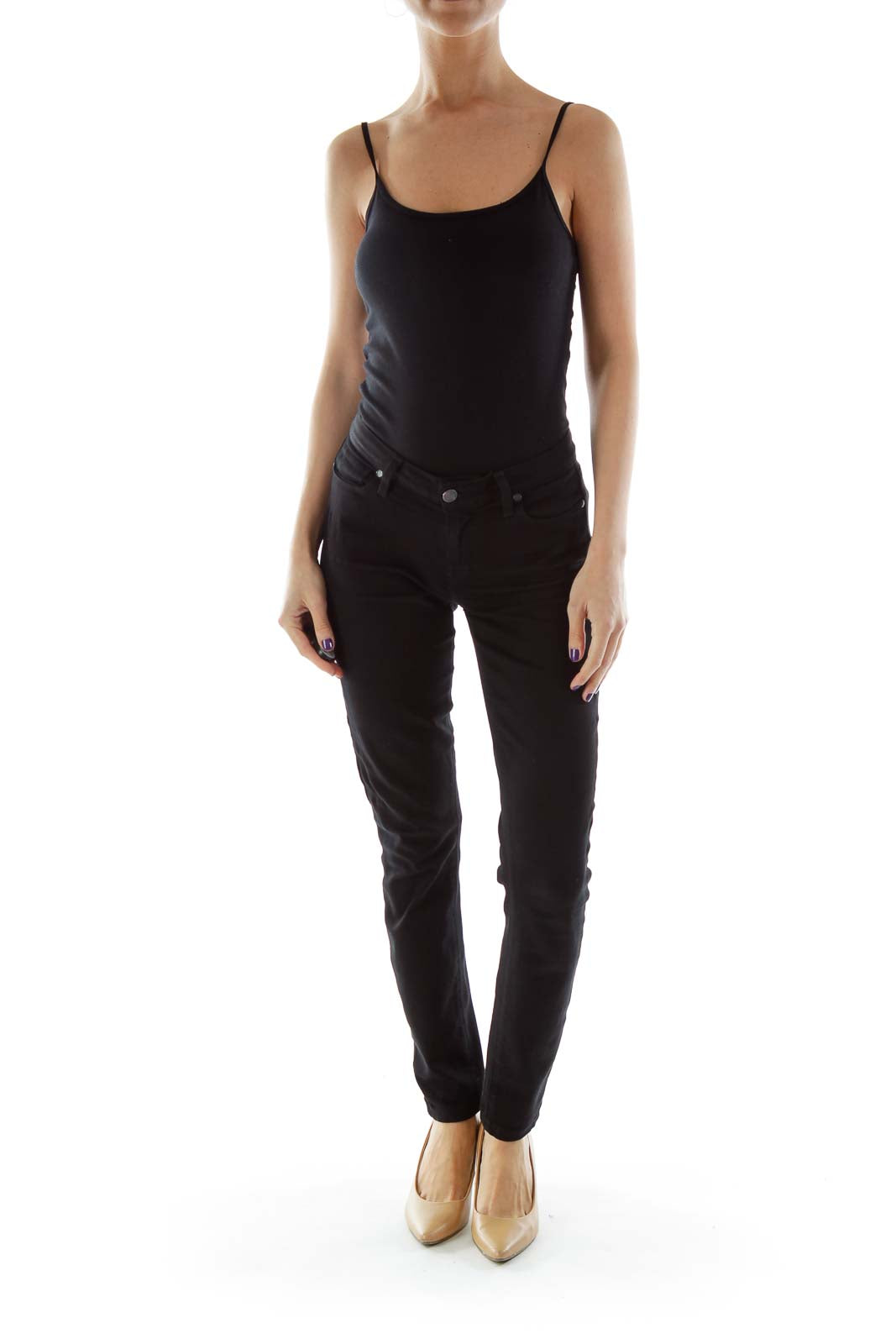 Black High-Waisted Skinny Jeans