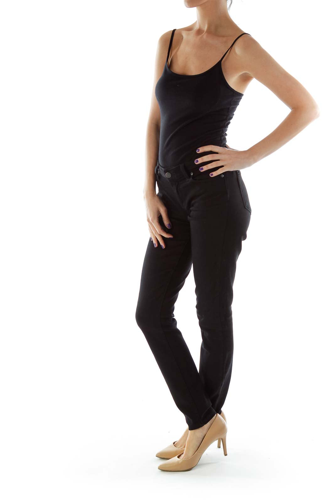 Black High-Waisted Skinny Jeans