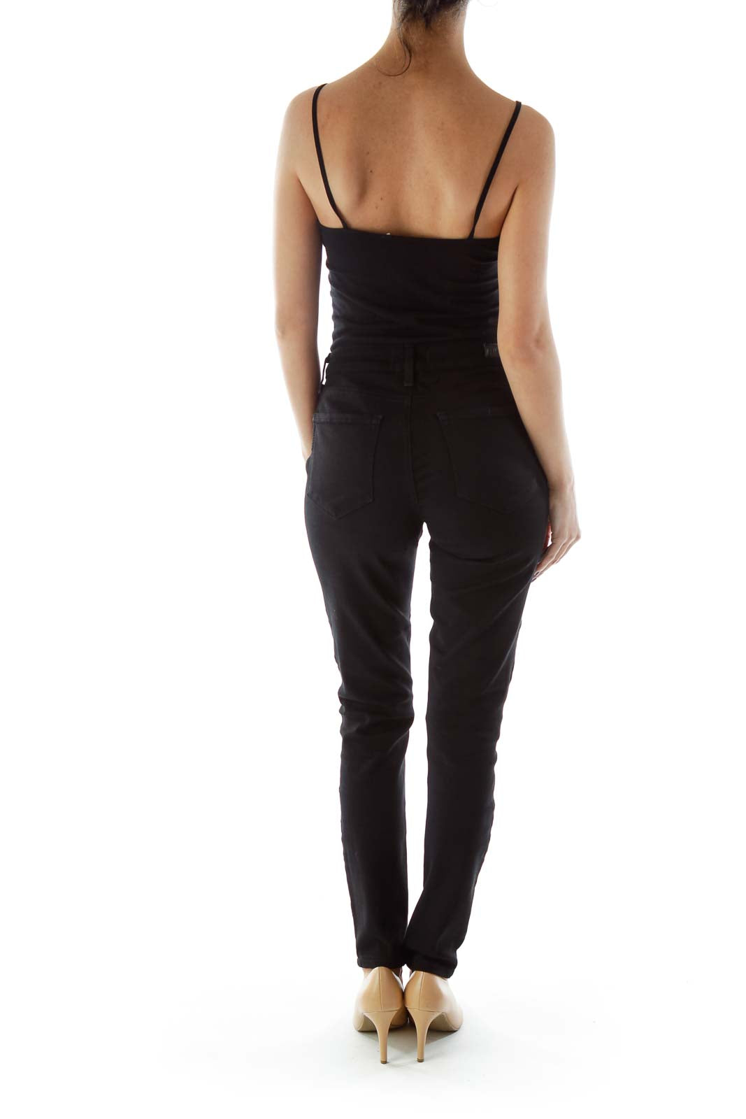 Black High-Waisted Skinny Jeans