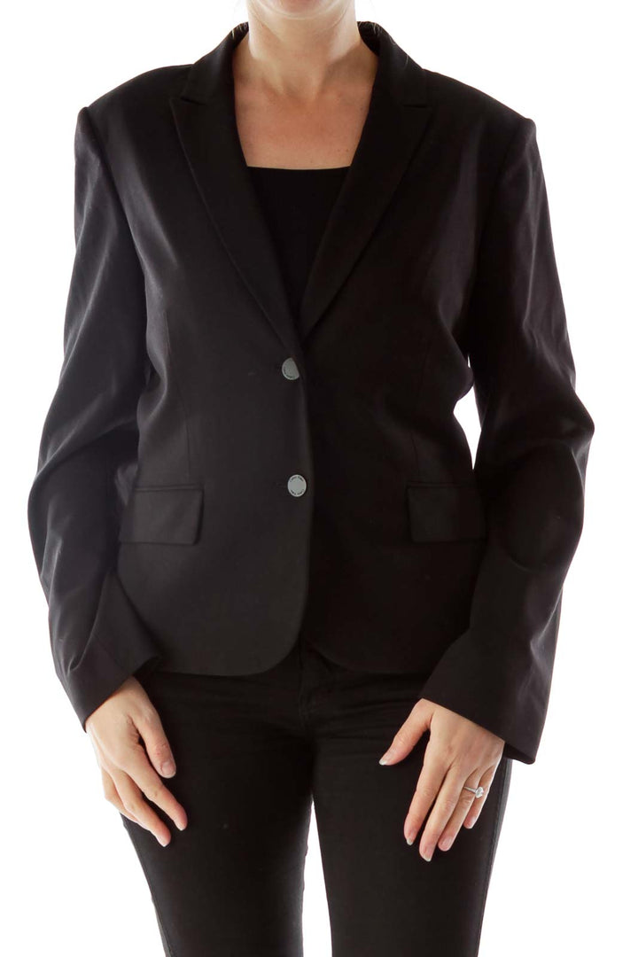 Black  Buttoned Blazer