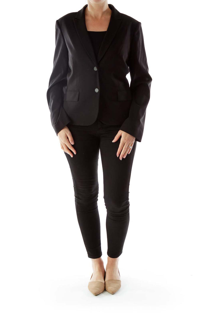 Black  Buttoned Blazer