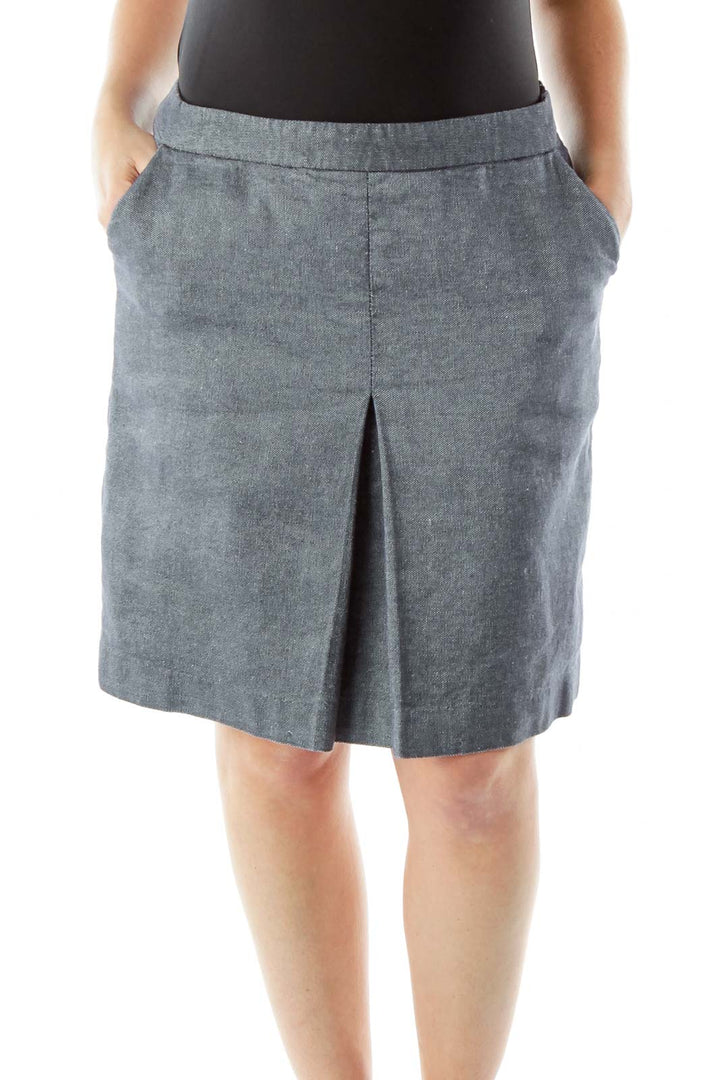 Navy Pencil Skirt