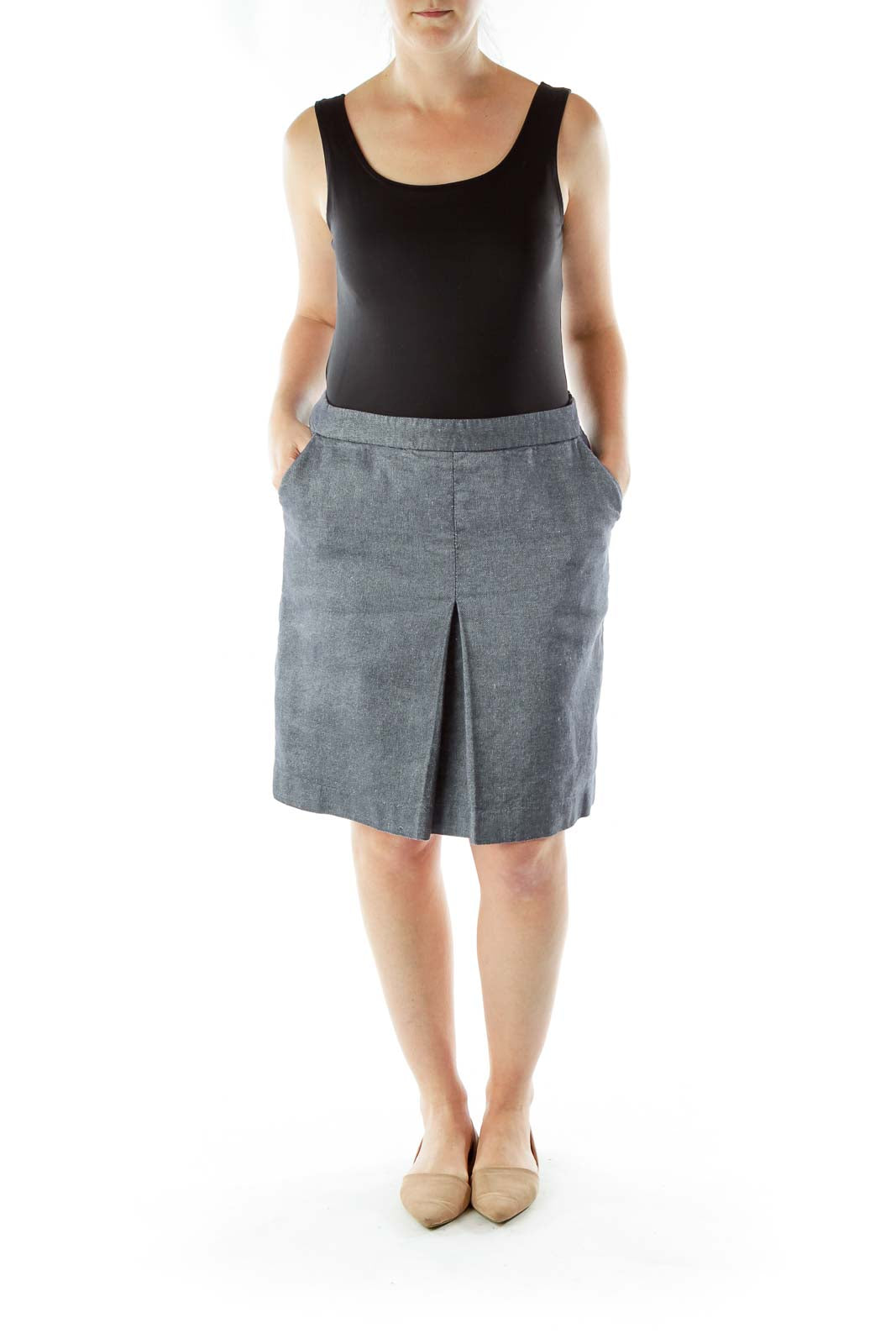 Navy Pencil Skirt