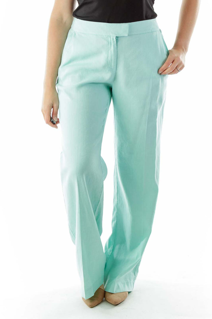 Sea Green Linen Pants