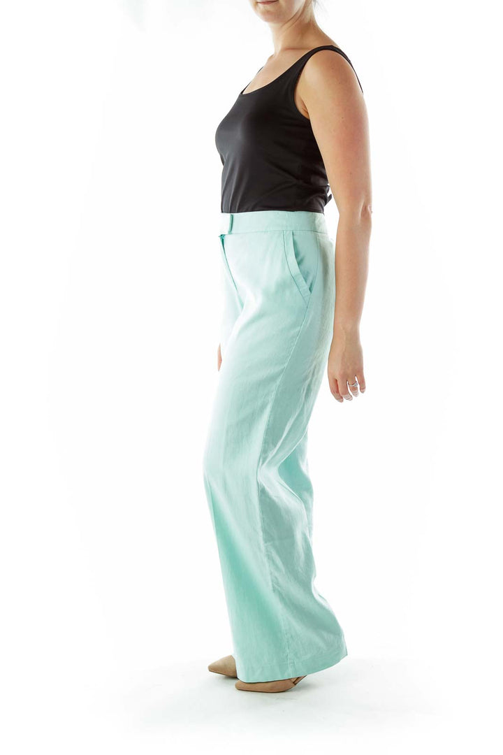 Sea Green Linen Pants