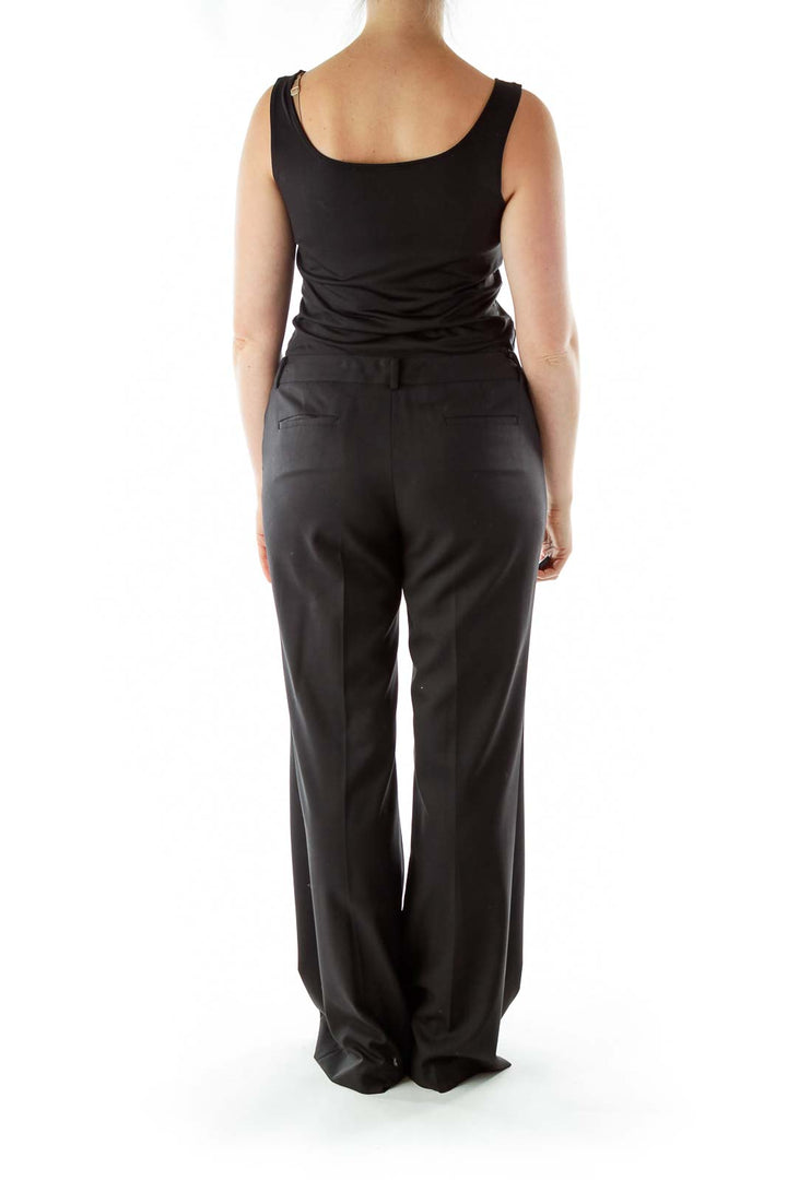 Black Wide-Leg Slacks