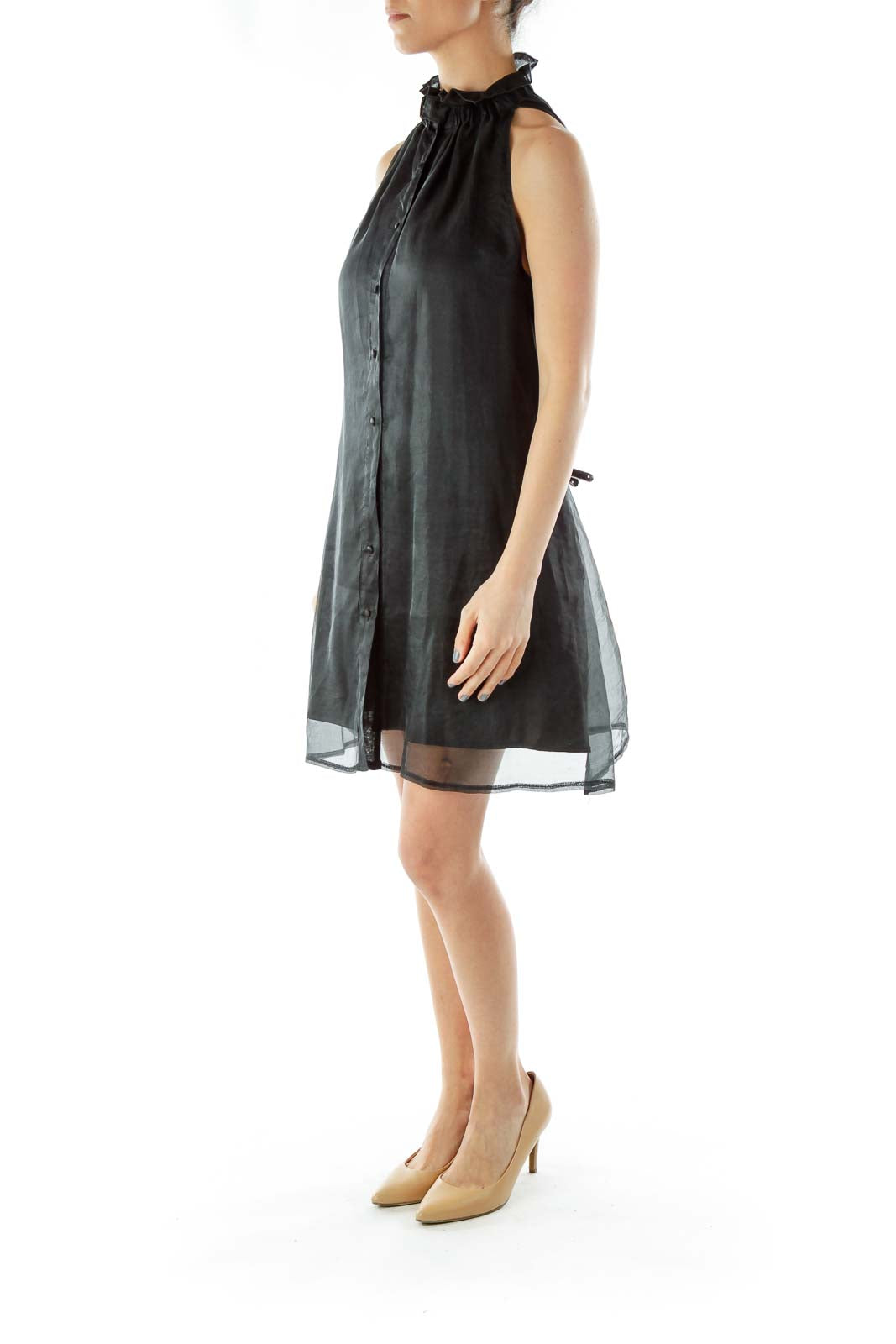 Black Silk Tent Dress