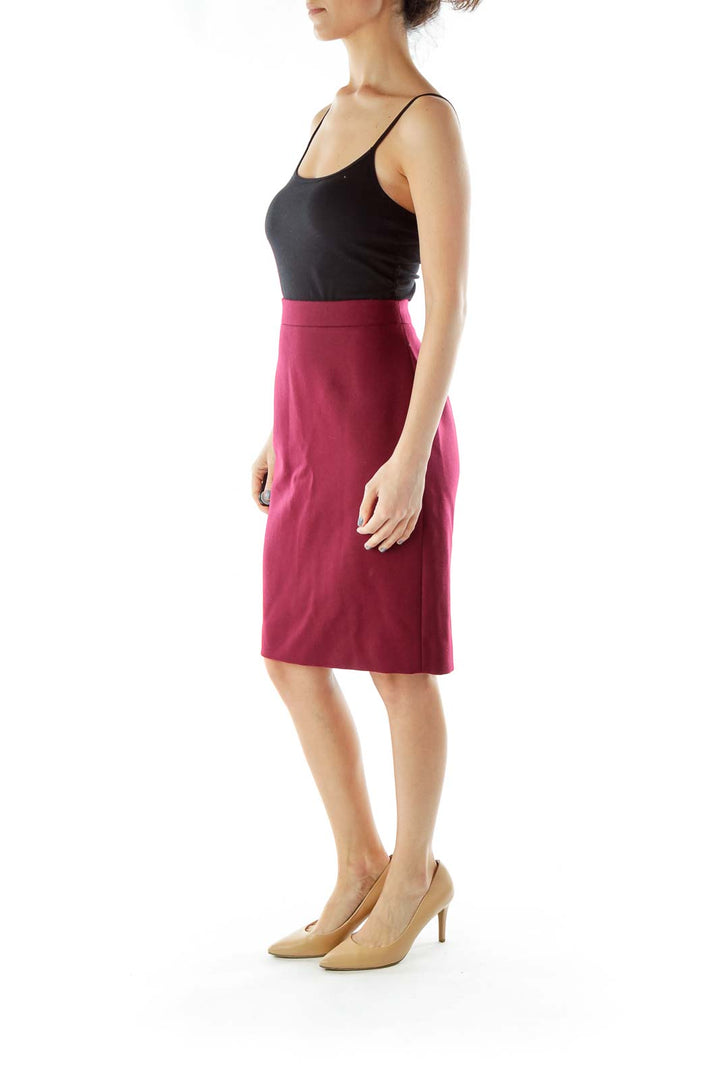 Burgundy Pencil Skirt