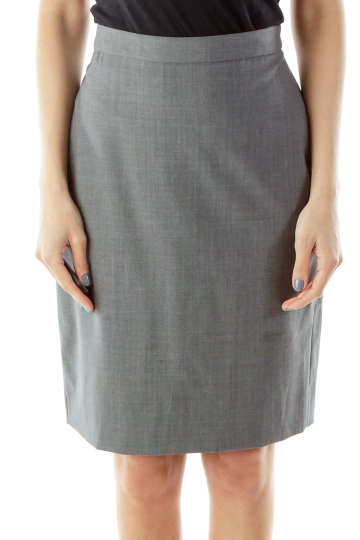 Gray Pencil Skirt