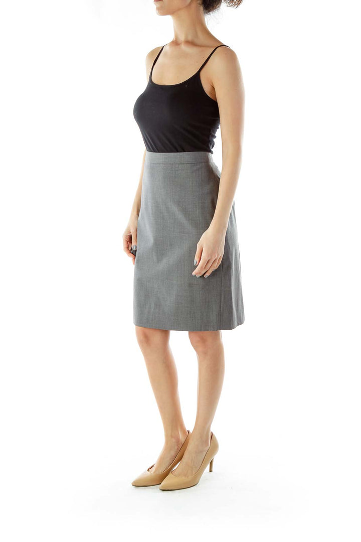 Gray Pencil Skirt