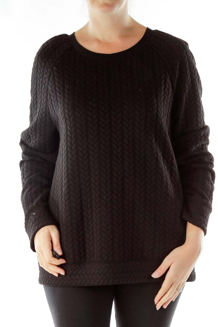 Black Textured Sweater